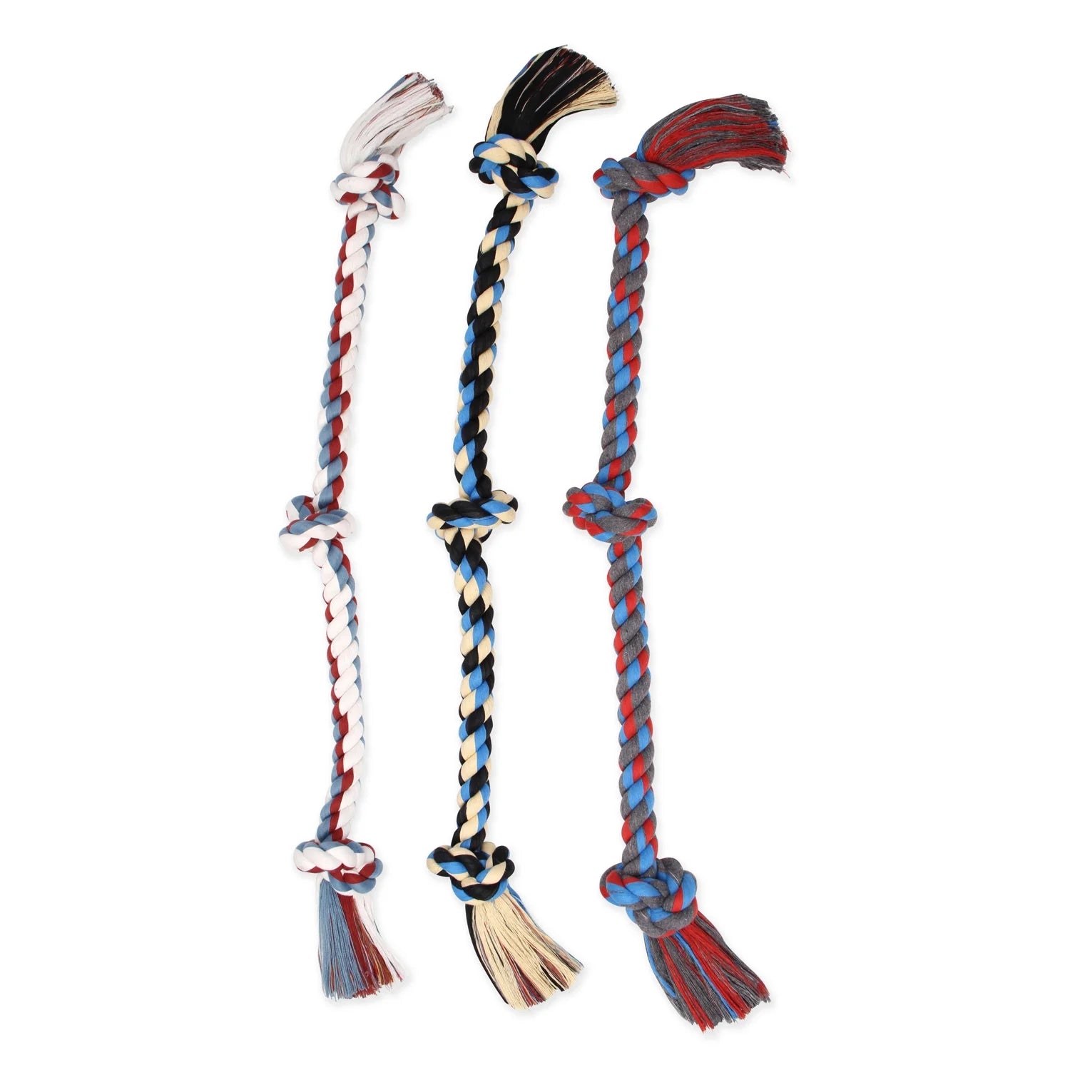 Flossy Chews Cottonblend Bone Rope Dog Toy, Colossal, 19", Assorted Colors