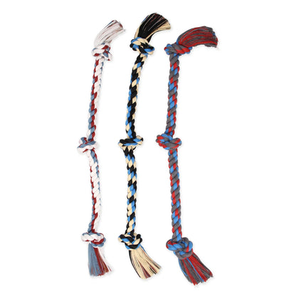 Flossy Chews Cottonblend Bone Rope Dog Toy, Colossal, 19", Assorted Colors